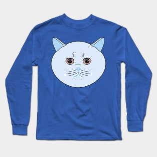 cool blue cat Long Sleeve T-Shirt